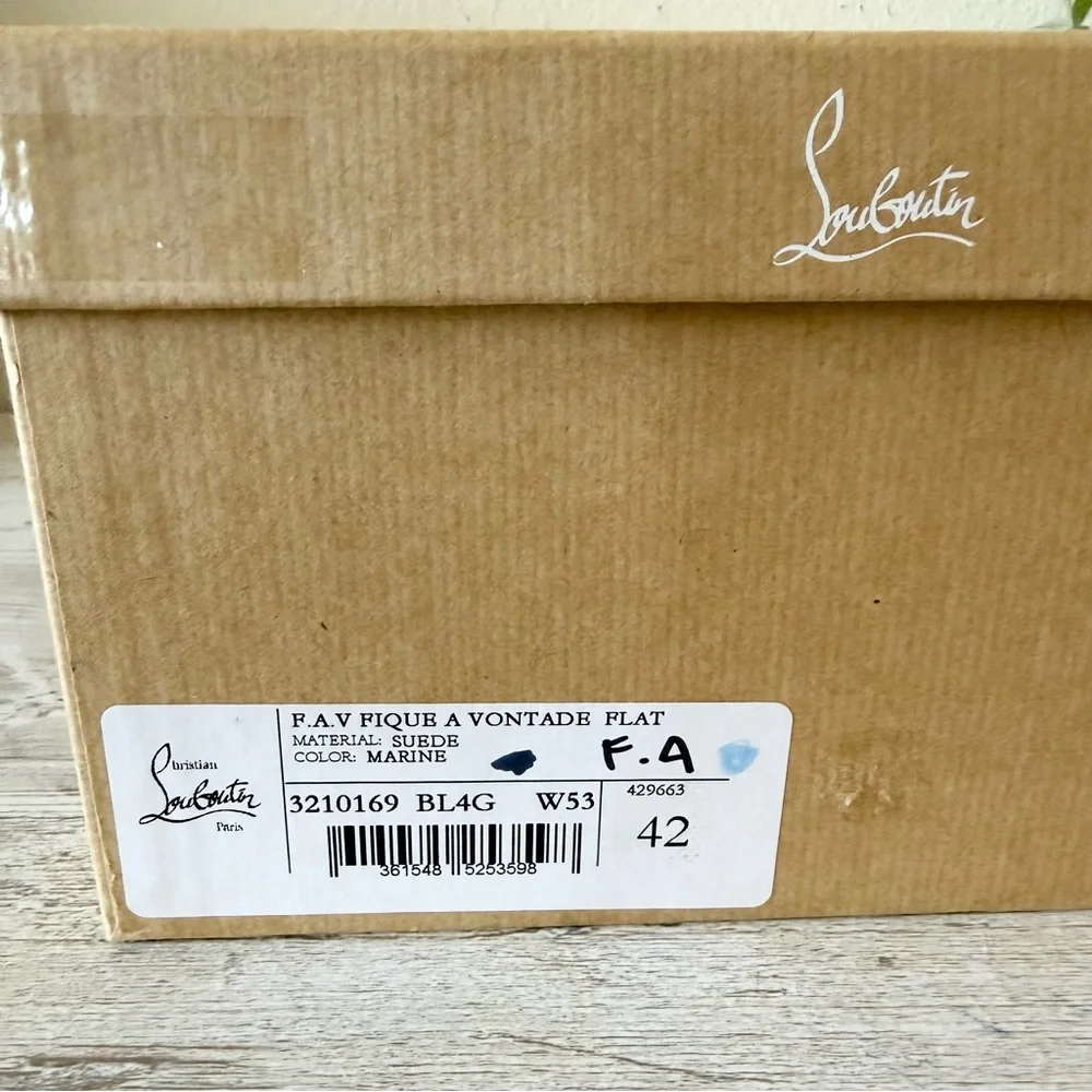 New Christian Louboutin FAV Fique Flat slip-on Sneakers men size 42, US 9 - Picture 6 of 8